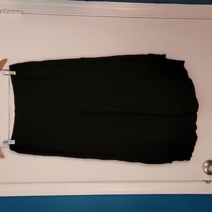 Cropped double layer black capris by Click